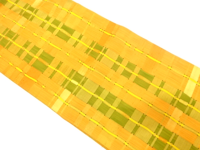 JAPANESE FUKURO OBI / WOVEN ABSTRACT GRID